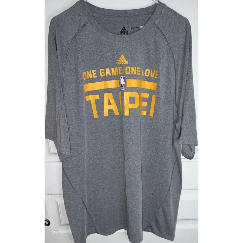 Adidas NBA One Game One Love Taipei Gray Shirt Basketball Sz XL